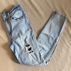 SO Light Blue Ripped Skinny Jeans